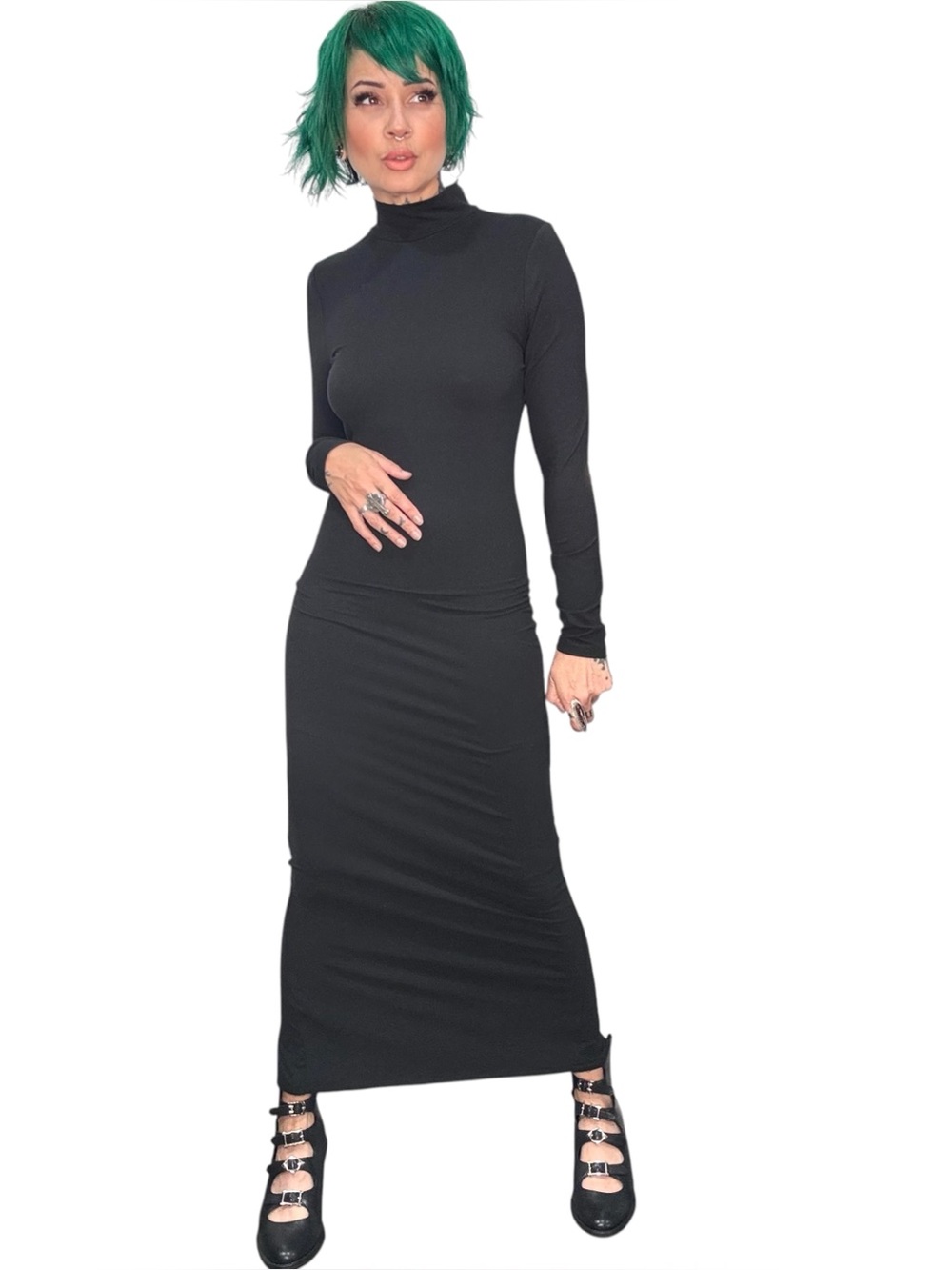 Miss Selfridge Black Bodycon Maxi Dress